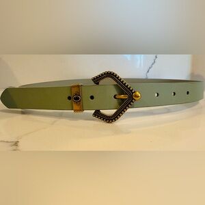 Western Belt with Gold Buckle